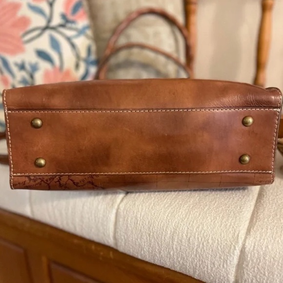 Patricia Nash ~ Navelli ~ Brown Signature Map Print Bag Tote Shoulder ~ NWT - Picture 4 of 5